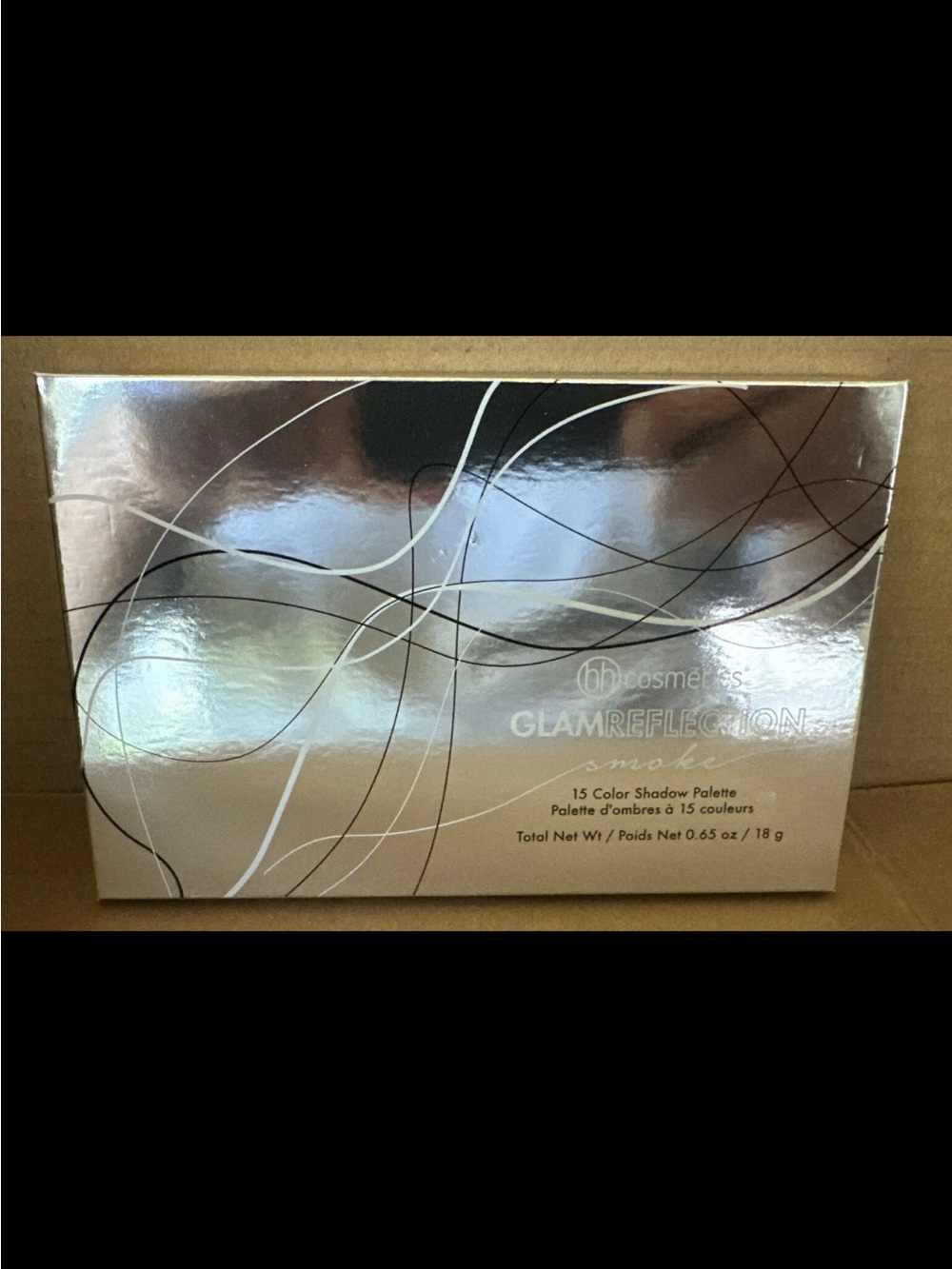 BH Cosmetics GLAM REFLECTION 15-Color Shadow Palette - Shimmer Taupe Packaging